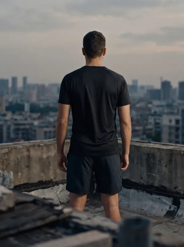Plain tee — back (apparel base)
